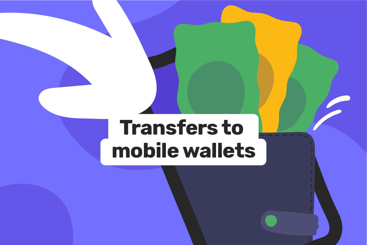 Money transfer to a mobile money wallet