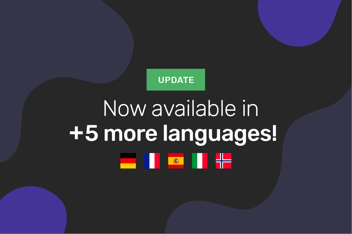 Genome is now available in 5 more languages