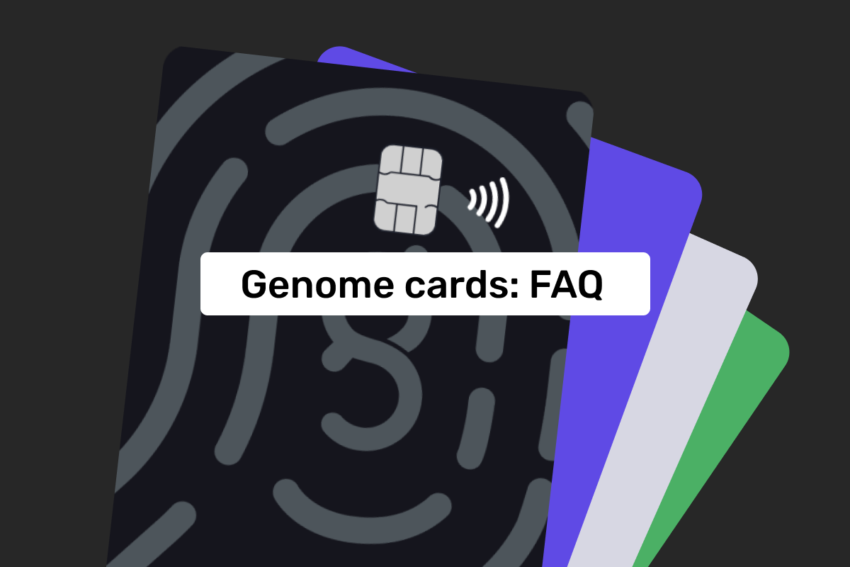 Genome cards, part one: card order, limits, contactless payments