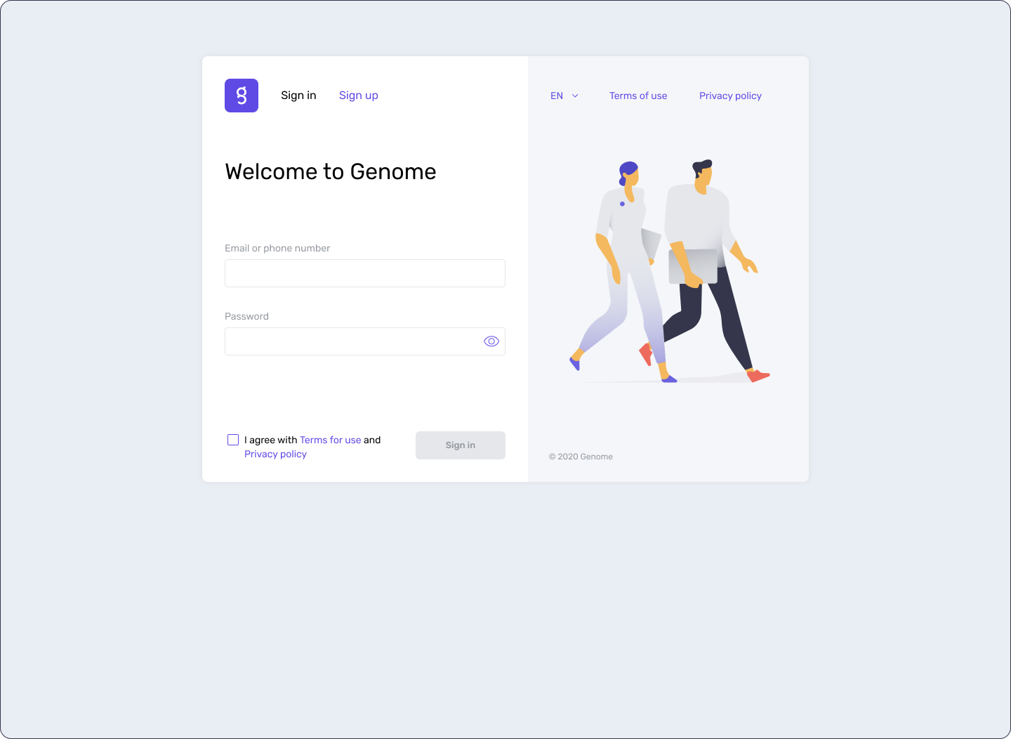 How to sign in to Genome