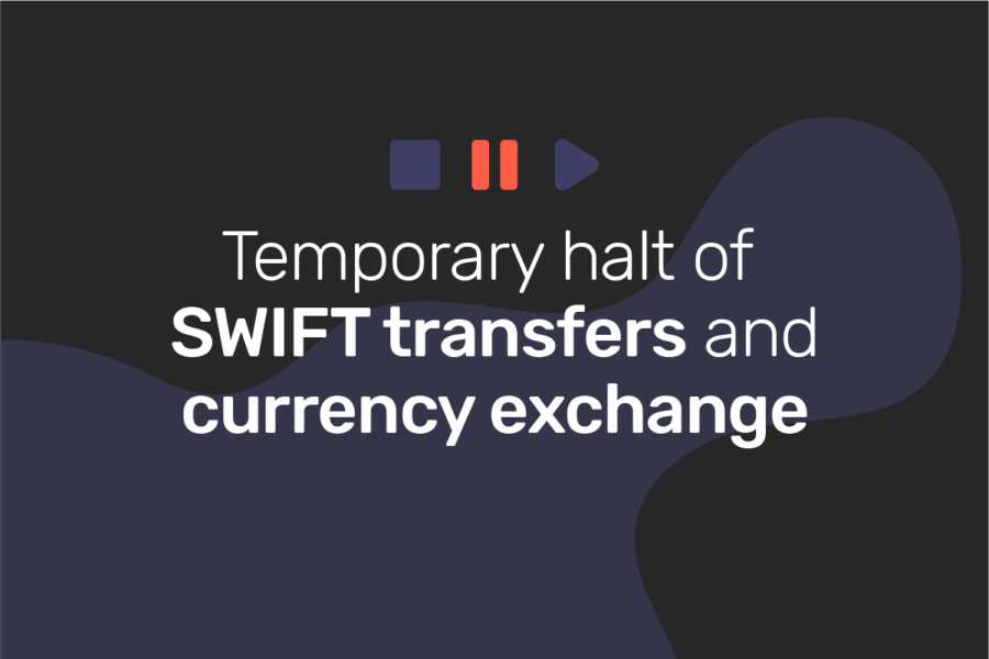 Genome has to temporarily halt SWIFT transfers and currency exchange